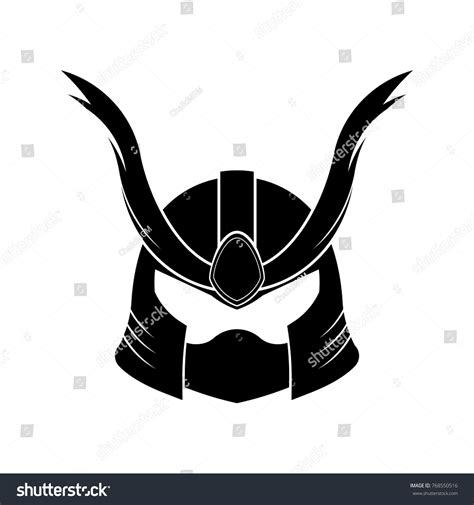 Samurai Helmet Logo Basic Vector Stock Vector Royalty Free 768550516