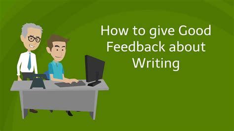 How To Give Good Feedback About Writing Youtube