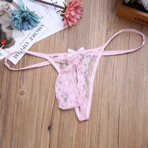 Lace Sexy Sissy Briefs Male Lingerie Gay Pouch Panties G String Thong