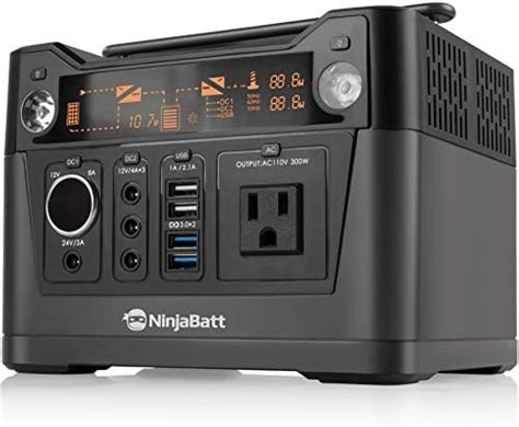 Ninjabatt Portable Power Station With 280wh Lithium Battery 110v300w Ac Outlets Qc30 Usb