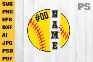 Softball Svg Template Softball Mom Graphic By Ilukkystore Creative