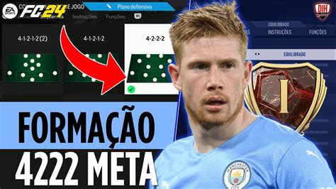 FC 24 TÁTICA META ATUALIZADA Melhor formação 4222 do Ultimate team