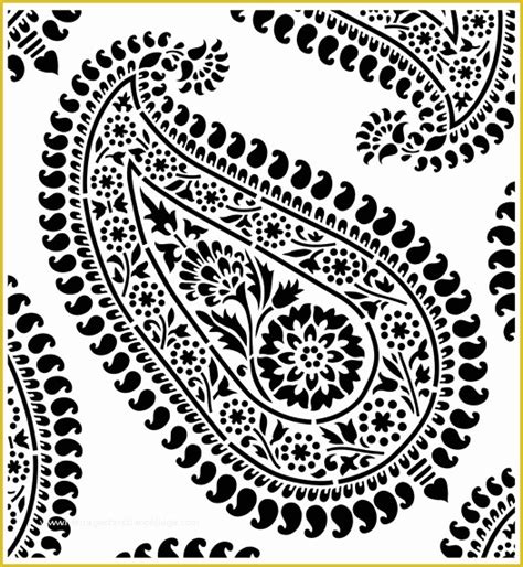 Paisley Stencil Templates Free Of Paisley Repeat Stencil From The