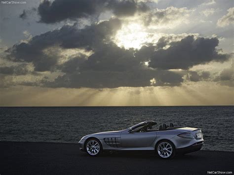 Mercedes SLR McLaren Beach Mclaren Ocean Mercedes Sunset Sky HD