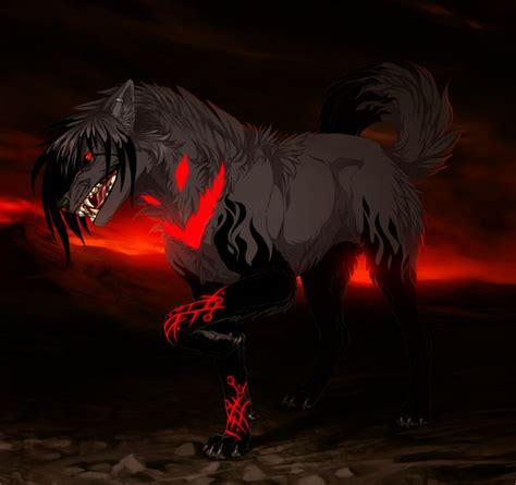 Blackfire By Akreon Deviantart On Deviantart Demon Wolf Anime