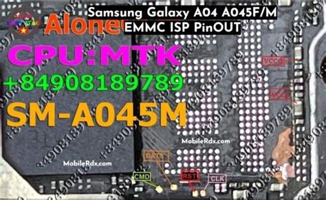 Samsung Galaxy A04s Sm A047f Isp Emmc Pinout Test Point Dinosaurse