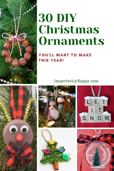 DIY Christmas Ornaments - the Imperfectly Happy home