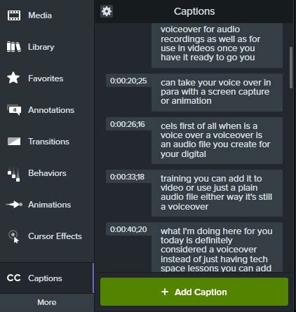 How To Use Camtasia To Add And Generate Captions