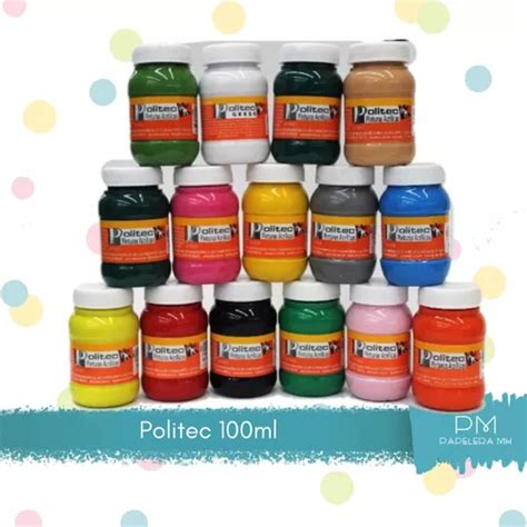 Set De Pinturas Acrilica Politec 100ml MercadoLibre