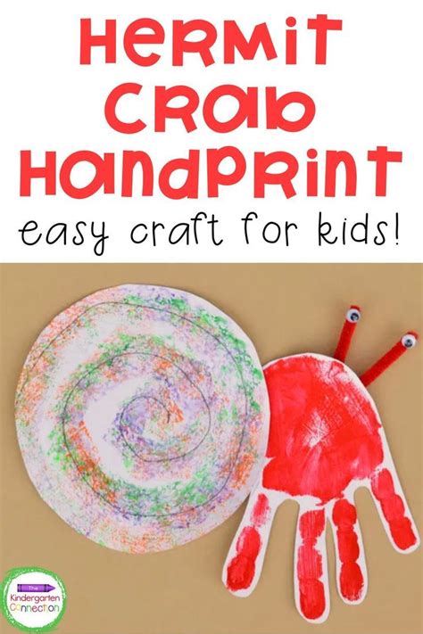 Handprint Hermit Crab Craft In 2024 Crab Crafts Hermit Crab Crafts