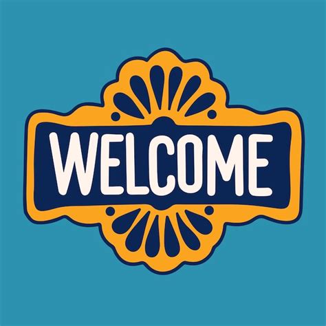 Premium Vector Welcome Lettering Inscription Handwriting Welcome