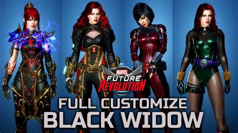 Marvel Future Revolution Black Widow Full Character Customization All