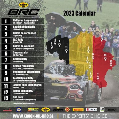 Le Calendrier Belge Des Rallyes Se D Voile Rallye Infos