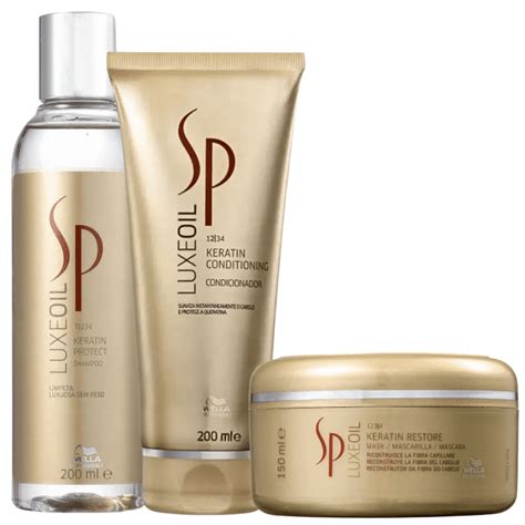 Kit Shampoo e Condicionador 200ml Máscara 150ml SP Luxe Oil Wella