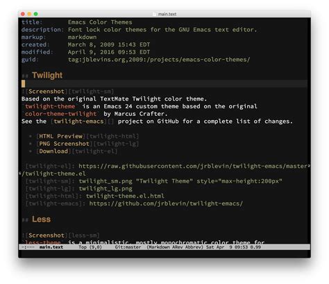 Emacs Color Themes