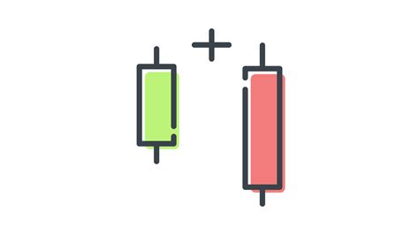 Candlestick Evening Doji Star In Colored Outline Style Of Nice Animated