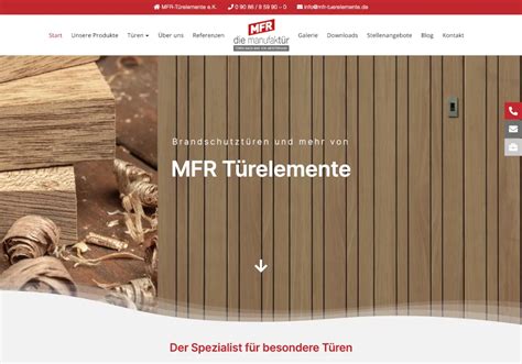 Unsere neue Webseite geht online MFR Türelemente