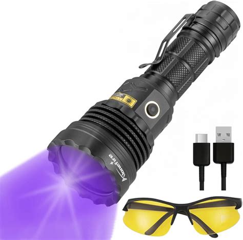 Alonefire Sv Nm Uv Flashlight W Usb Rechargeable Black Light Pet