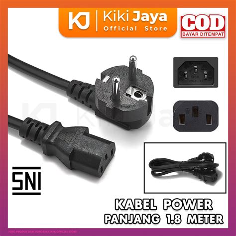 Jual Kiki Kabel Power Cpu Komputer Pc Adapter Laptop Lcd Printer