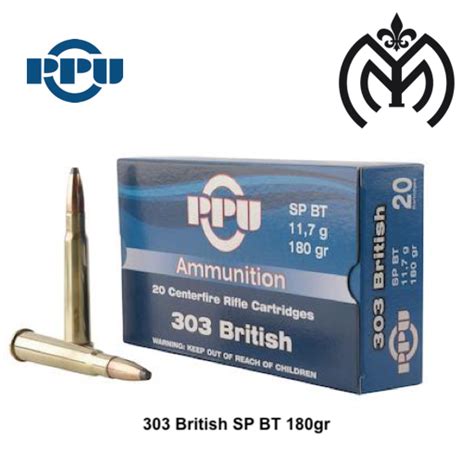 Ppu® 303 British Sp Bt 180gr ArmerÍa M Y M