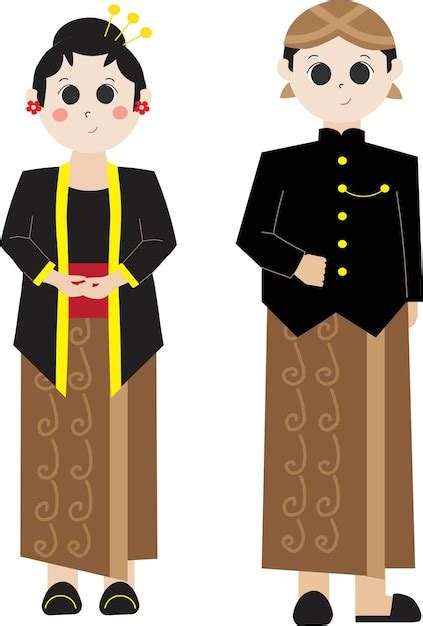 Premium Vector Couple In Traditional Indonesia Javanese Clothes