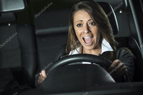 Woman having a car accident — Stock Photo © stockasso #62046899