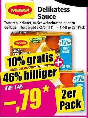 Maggi Delikatess Sauce Angebot Bei Norma Prospekte De