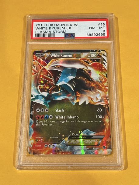 2013 Pokemon Black White Plasma Storm White Kyurem EX 96 135 PSA 8 NM