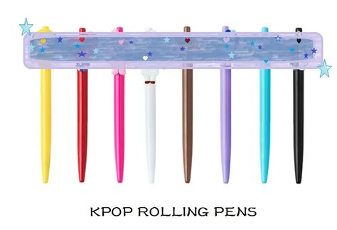 Mykpop Kpop Boys Pen Writing Pen Kawaii Rolling Pen Kpop Fans