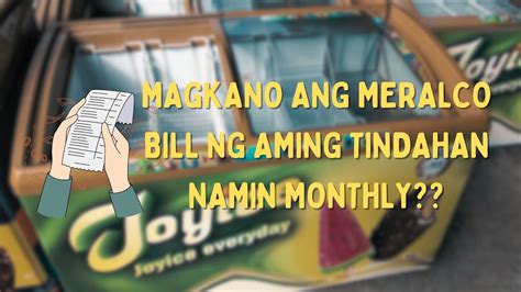 Magkano Ang MERALCO BILL Ng Aming Tindahan Monthly YouTube