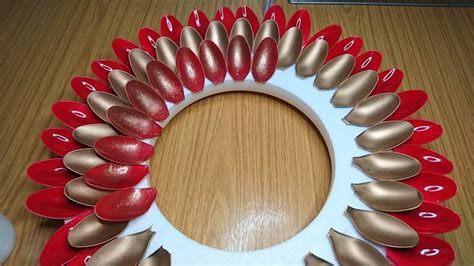 How To Make A Christmas Wreath From Plastic Spoons The Hip