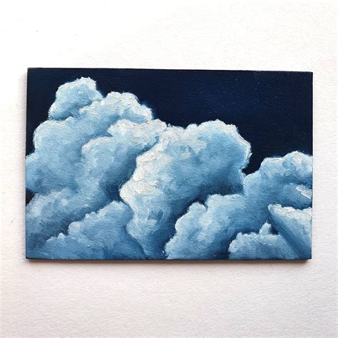 Couds Originales Pintura Nube Pintura Nube Arte Pared Cielo Etsy