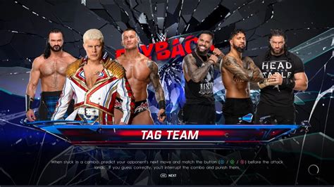 WWE 2K22 Cody Rhodes Drew Mcintyre Randy Orton VS The Bloodline 6