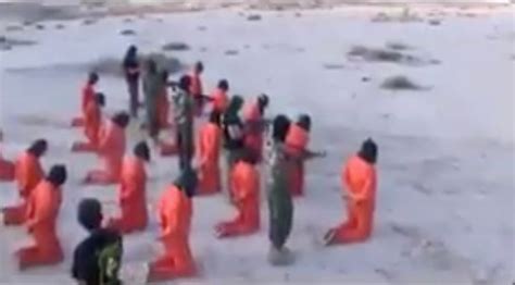 Isis Fighters In Hoods And Orange Jumpsuits Shot Dead By Libyan Fighters In Mass Execution