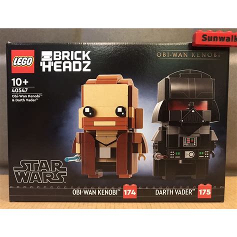 【積木2010】樂高 Lego 40547 黑武士 歐比王 大頭人 星際大戰 Brick Headz 蝦皮購物