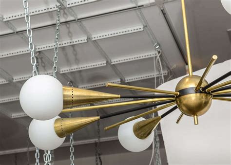 Massive Sputnik Light Fixtures In The Style Of Stilnovo At 1stdibs