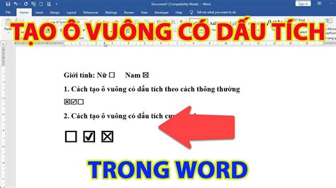 Cách Tạo khung ô vuông trong Word một cách dễ dàng