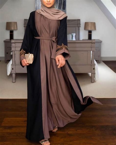 AALIYA COLLECTIONS Di Instagram The Two Piece Leaf Embroidered Abaya