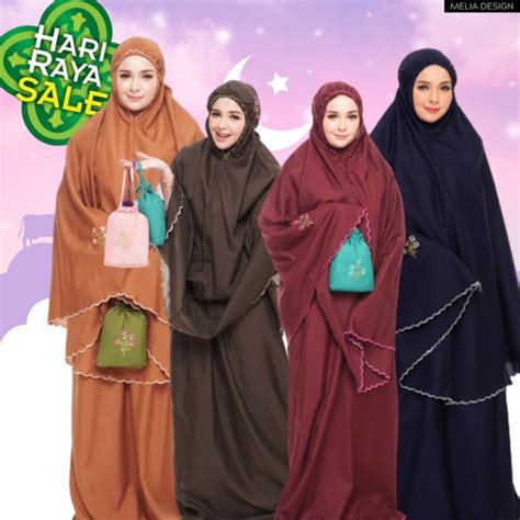 melia design telekung travel viral murah mudah ringan kompak senang