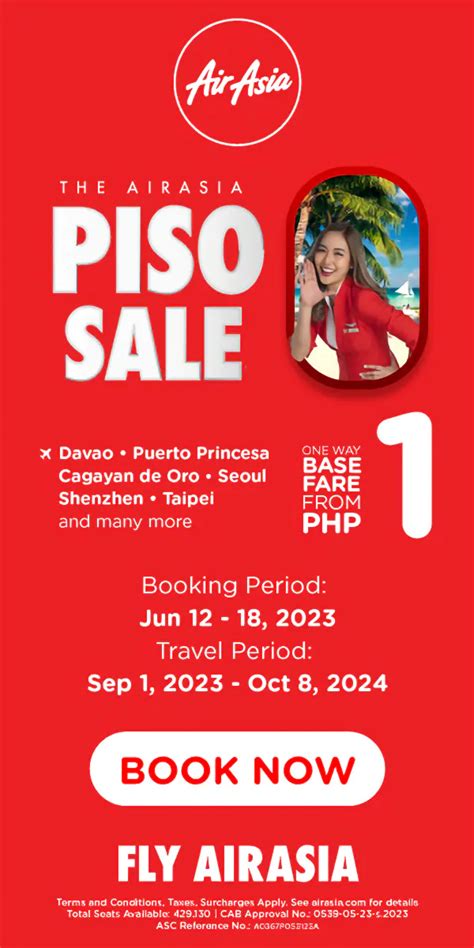 AirAsia Piso Sale (June 12, 2023) - Cebu Pacific Promo Fares 2025 | Latest Seat Sales and Flight ...