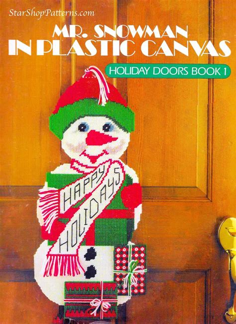 Christmas Plastic Canvas Pattern Book PDF Snowman Plastic Canvas