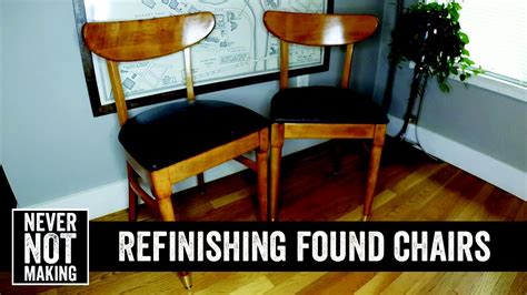 Refinishing A Pair Of Mid Century Chairs Youtube