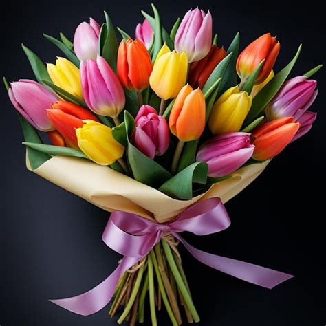 Premium Photo | BOUQUET OF TULIPS