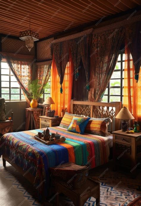 Premium AI Image | Modern African Themed Bedroom Interior Design