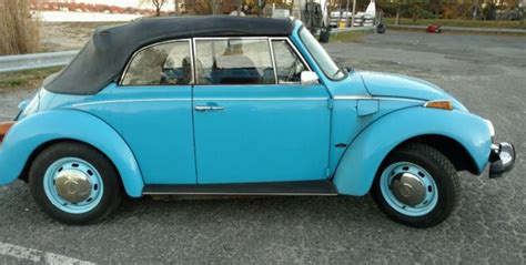 1976 Volkswagen Beetle convertible baby blue lovebug for sale ...