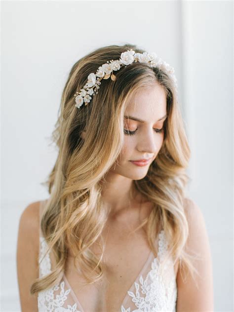 Lysette Floral Weddng Headband Wedding Headband Bridal Etsy Floral