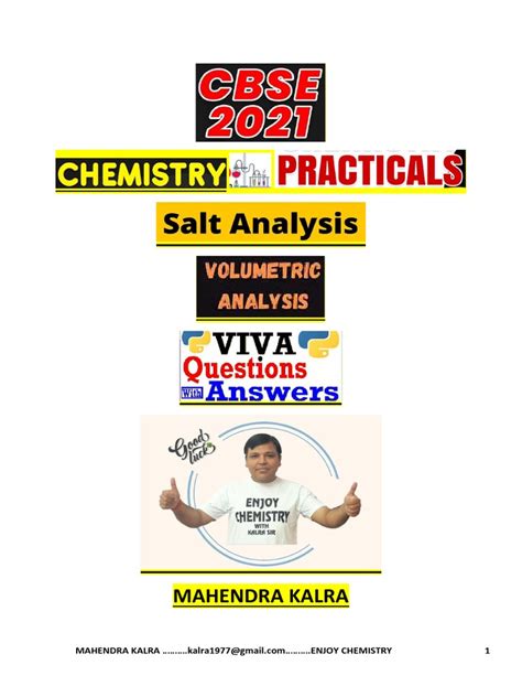 Chemistry Practicals Viva Pdf Chemistry Titration