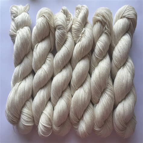 4 100g Per Lot Hank Silk Merino 4ply Yarn Undyed Natural Yarn Hand Knitting Yarn For Sweater