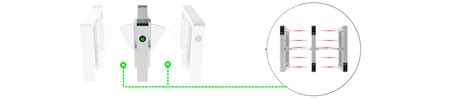 ZKTECO MARS F1200 Barrera Peatonal Tipo Flap Bidireccional