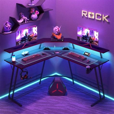 Simple Gaming Desk Z Shaped Inch Gamer Workstation Artofit